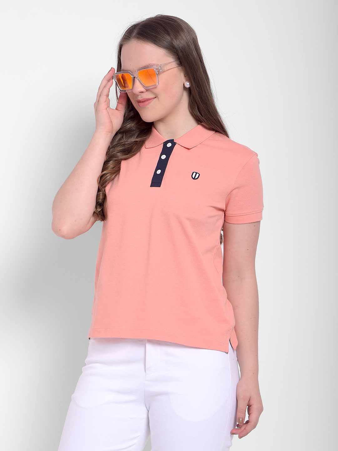 Numero Uno Women Solid Pink Regular Fit T-Shirt